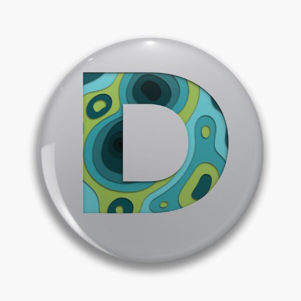 Item preview, Papercut Alphabet -  D - Green Blue designed and sold by AuroCreatives.