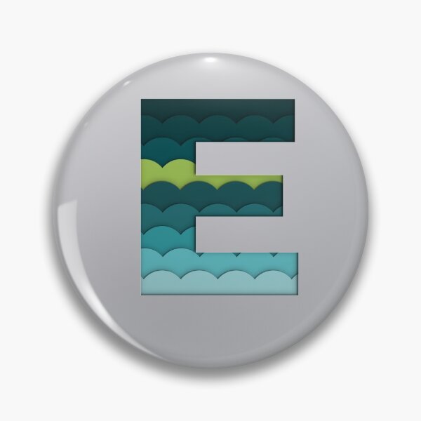 Item preview, Papercut Alphabet -  E - Green Blue Waves designed and sold by AuroCreatives.