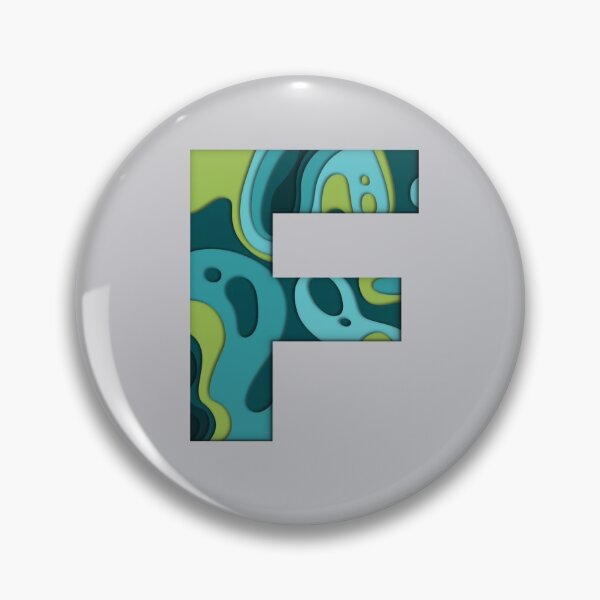 Item preview,  Papercut Alphabet -  F - Green Blue designed and sold by AuroCreatives.