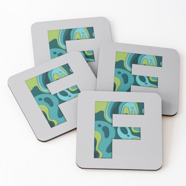 Item preview,  Papercut Alphabet -  F - Green Blue designed and sold by AuroCreatives.