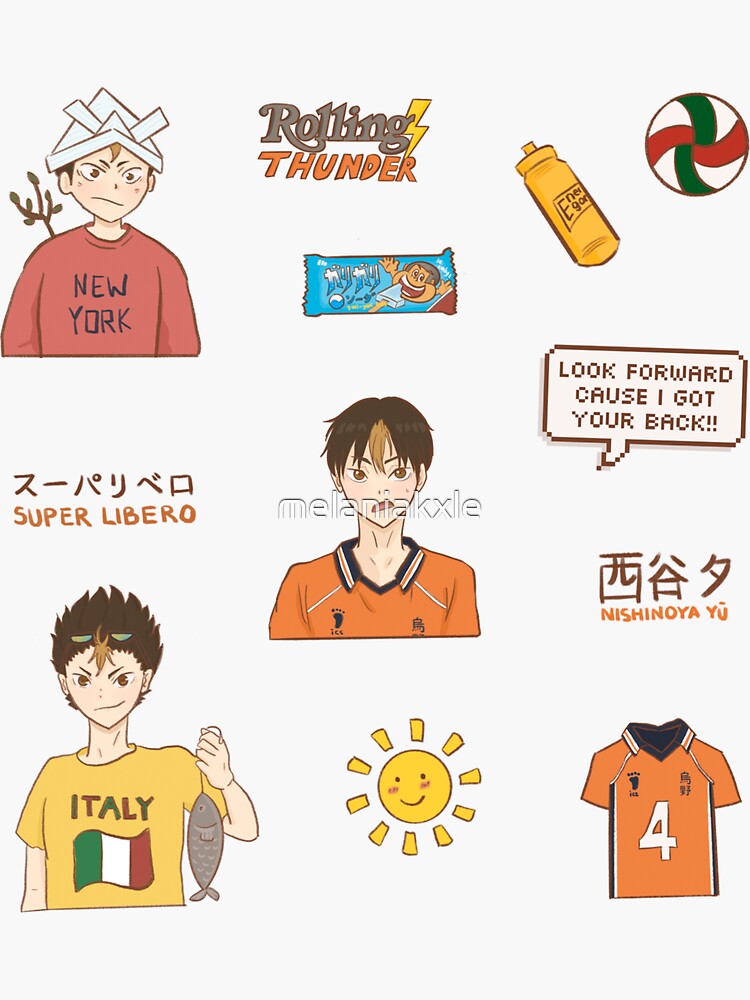 Haikyuu Nishinoya Sticker Pack Sticker For Sale By Melaniakxle