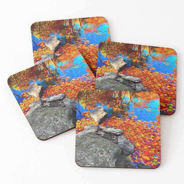 Item preview, Brilliant Autumn Colors on Creek Rock  designed and sold by Zen  Goat.