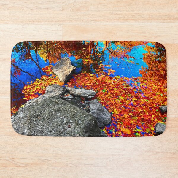 Item preview, Brilliant Autumn Colors on Creek Rock  designed and sold by Zen  Goat.