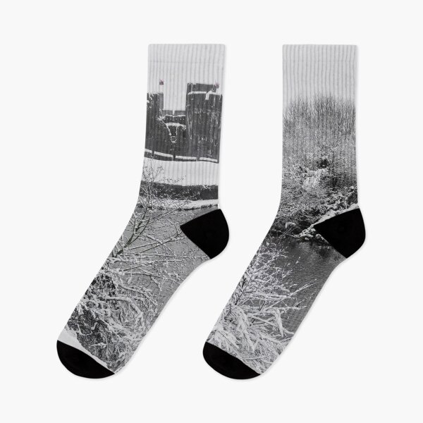 Item preview, Snowy Caerphilly Castle designed and sold by hazel16.