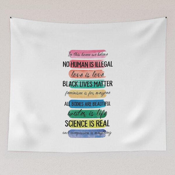 Item preview, In this home we believe in humans rights love science and compassion designed and sold by TheMattDesigns.