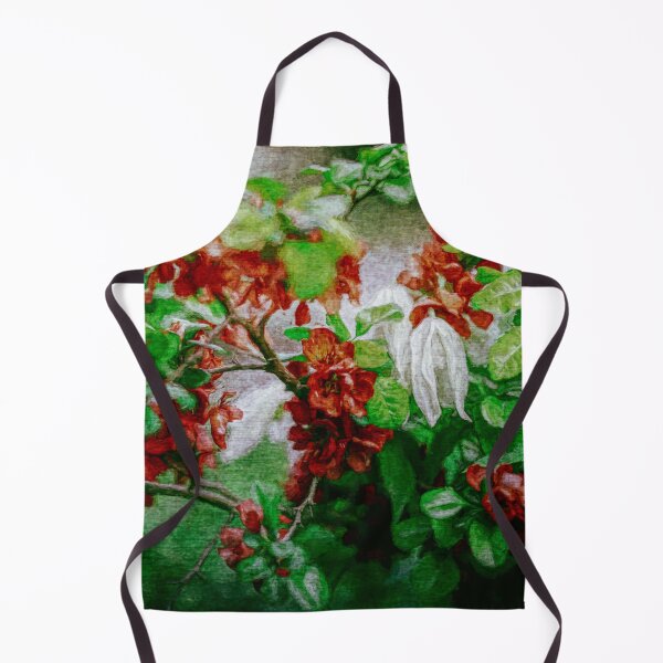 Item preview, Colorful red and white flowers with green leaves designed and sold by SulkaCreative.