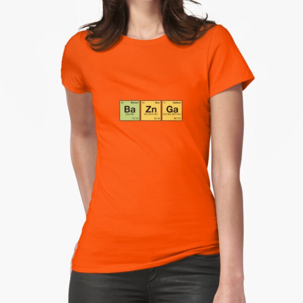 Ba Zn Ga! - periodic elements scramble Fitted T-Shirt