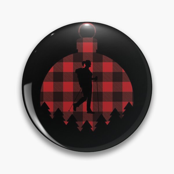 Item preview, Red Flannel Christmas Ornament - Woman Hiking designed and sold by HeatherPore.