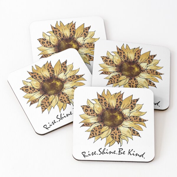 Item preview, Cheetah Sunflower - Rise. Shine. Be Kind. designed and sold by handsoftime2020.