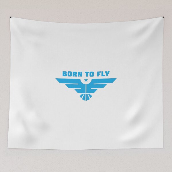 Item preview, Born to Fly Quote Novelty Cool Design Blue Graphic Very Funny Cool Novelty Design designed and sold by popotamfriends.