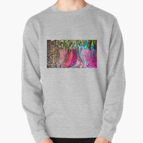 Colorful Acrylic Pour Abstract Merchandise Pullover Sweatshirt