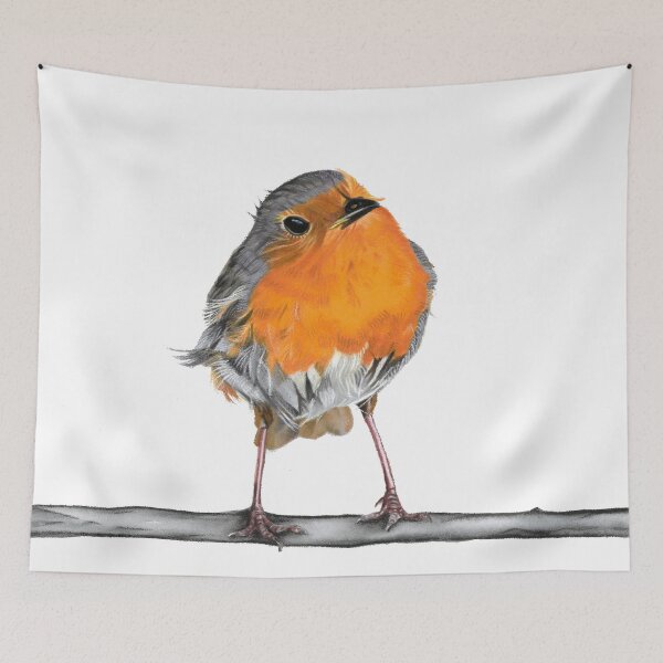 Item preview, Robin - Robin Redbreast - Robin on a Perch - American Robin designed and sold by IslesArt.