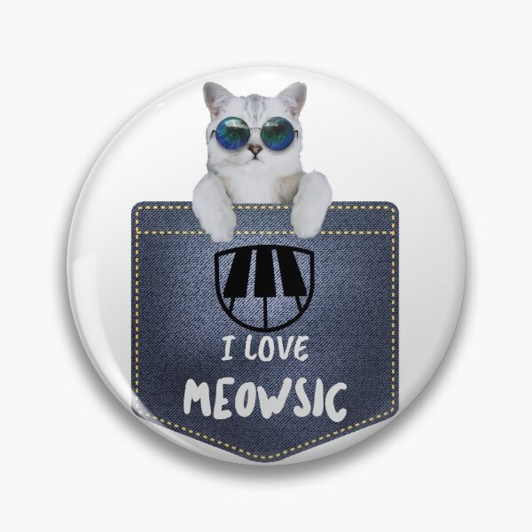 Item preview, I love meowsic! designed and sold by SoftieNSanvi.