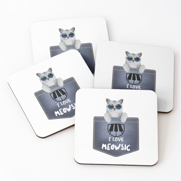 Item preview, I love meowsic! designed and sold by SoftieNSanvi.