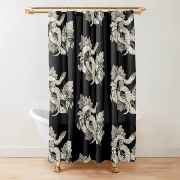 Serpent Shower Curtain, Snake Bathroom Decor, Black Snake Shower hotsell Curtain, Slyther Home Decor, Celestial Witchy Aesthetic Shower Curtain