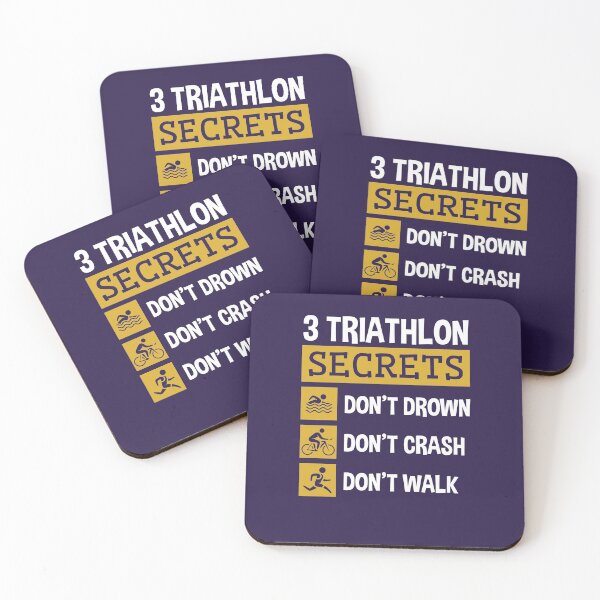 Item preview, Funny Triathlon 3 Triathlon Secrets Don't Drown Don't Crash Don't Walk designed and sold by jaygo.