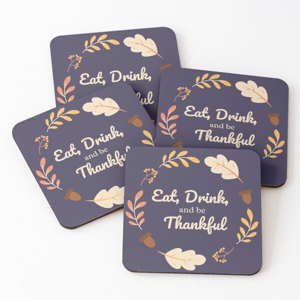 Item preview, Eat, Drink and Be Thankful Classic Fall designed and sold by Pretty  Pixel.