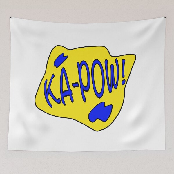 Item preview, Ka-Pow - Vintage Comicbook sound effect - Blue Yellow designed and sold by BusyMonkeys.