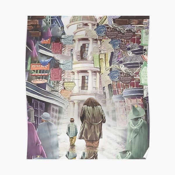 Harry & hagrid diagon alley Poster