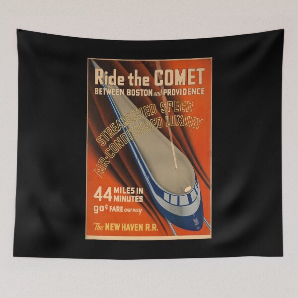Artikelvorschau, retro Ride the Comet entworfen und verkauft von CorasPosters.