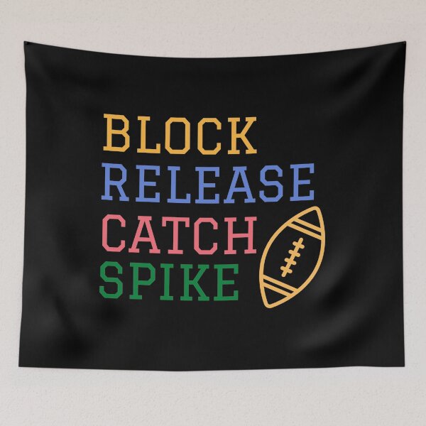 Item preview, block release catch spike football lover designed and sold by GoodyLeo.