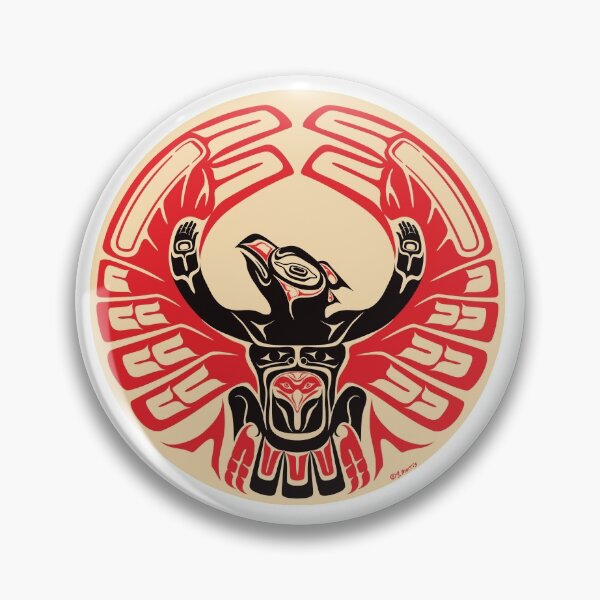 Item preview, Firebird Phoenix Thunderbird with Raised Wings, Native American Style designed and sold by VorpalVector.