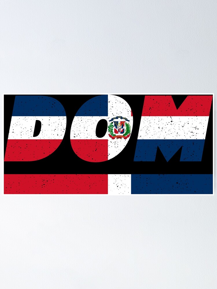 dom-dominican-republic-caribbean-iso-code-3166-poster-for-sale-by