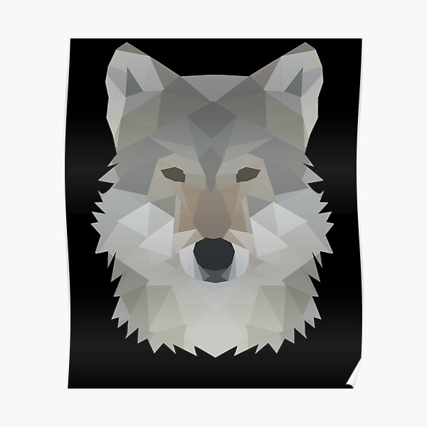 Polygon Wolf Posters Redbubble