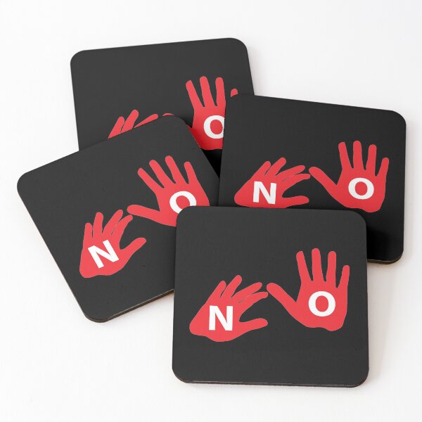 Item preview, Say NO (illustration using hands) designed and sold by TrendingMerch20.