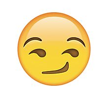 Emoji Smirk Face: Photographic Prints | Redbubble