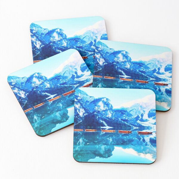 Item preview, SNOW MOUNTAINS WITH BOATS  designed and sold by 3Akshithaa.