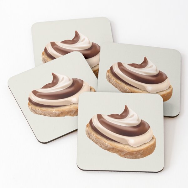 Item preview, Swirly Milk Chocolate and Vanilla Hazelnut Spread on Bread designed and sold by Alicia Chee.