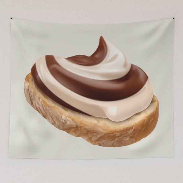 Item preview, Swirly Milk Chocolate and Vanilla Hazelnut Spread on Bread designed and sold by Alicia Chee.