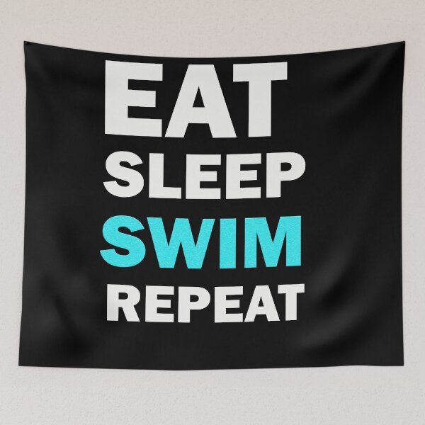 Item preview, eat sleep swim repeat designed and sold by Yaa2.