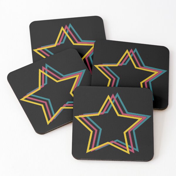 Item preview, Retro star of cyan, magenta and pale yellow designed and sold by Dankio.