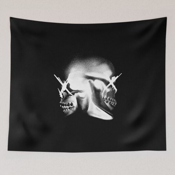 Item preview, Double Skull Black and White Design designed and sold by SimplePickUps.