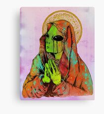 Praying Alien Canvas Print