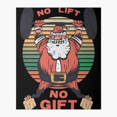 Santa Weight Lifting No Lift No Gift, Personalized Ceramic