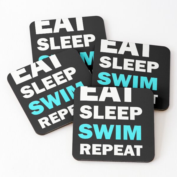 Item preview, eat sleep swim repeat designed and sold by Yaa2.