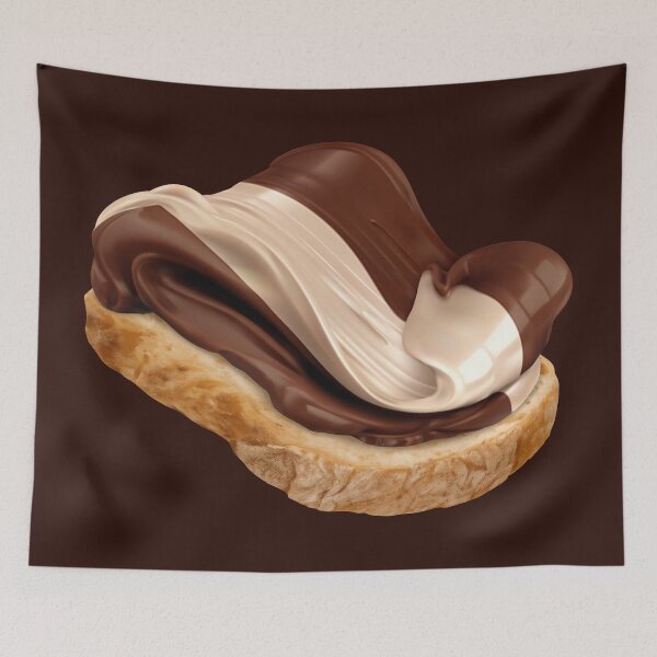 Item preview, Swirly Milk Chocolate and Vanilla Hazelnut Spread on Bread designed and sold by Alicia Chee.