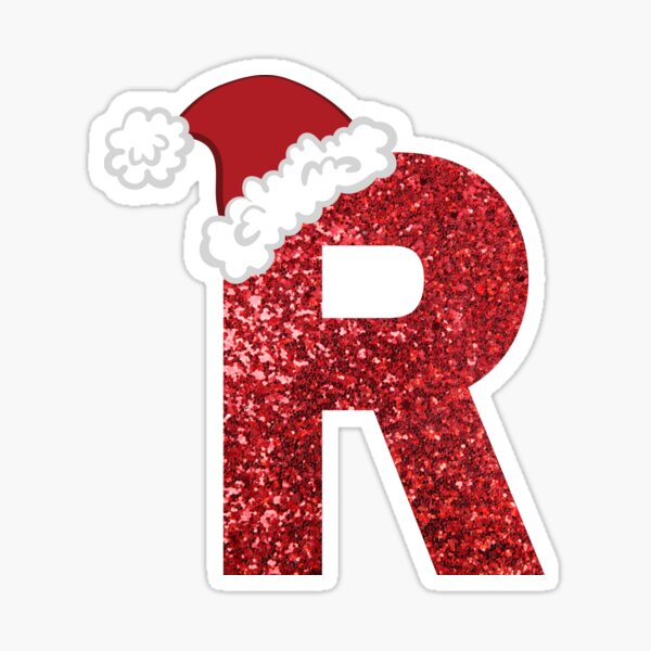  Sparkly Christmas Letter R Sticker For Sale By LiveAndGlow Redbubble