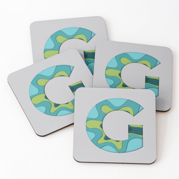 Item preview, 3D Papercut Alphabet -  G - Green Blue designed and sold by AuroCreatives.