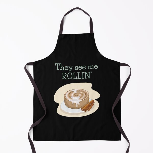 Item preview, Adorable Cinnamon Roll with Funny They See Me Rollin' Text designed and sold by Irelene.