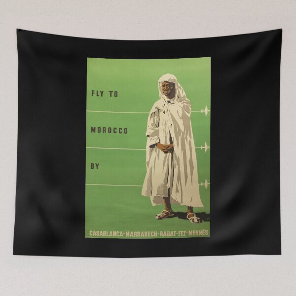 Item preview, retro Fly to Morocco designed and sold by CorasPosters.