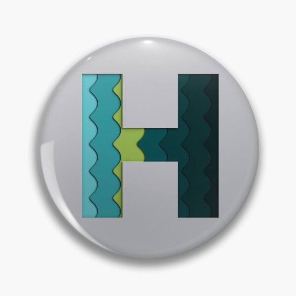 Item preview, Papercut Alphabet -  H - Green Blue designed and sold by AuroCreatives.