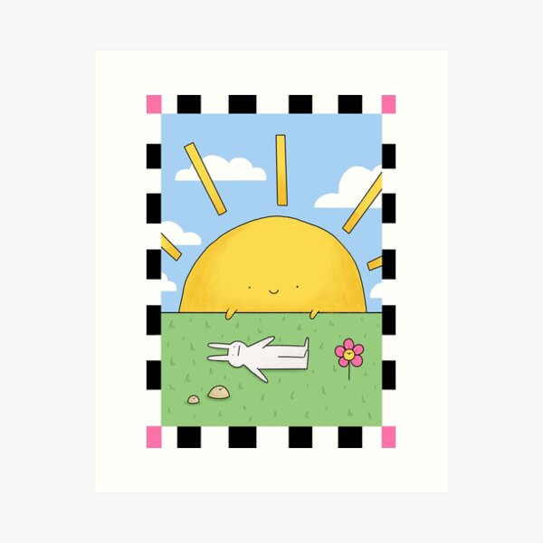 Existential Crisis in the Sun, Funny Rabbit Print Art Print