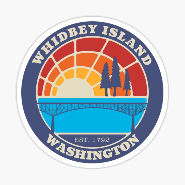 Aperçu de l'œuvre LOGO DE L'ÎLE DE WHIDBEY créée et vendue par Whidbey-Tees.