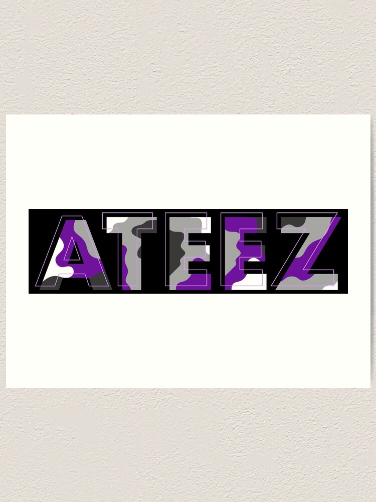 Ateez Purple Grey Camo Camouflage Army Print Art Print By Sugarsaint