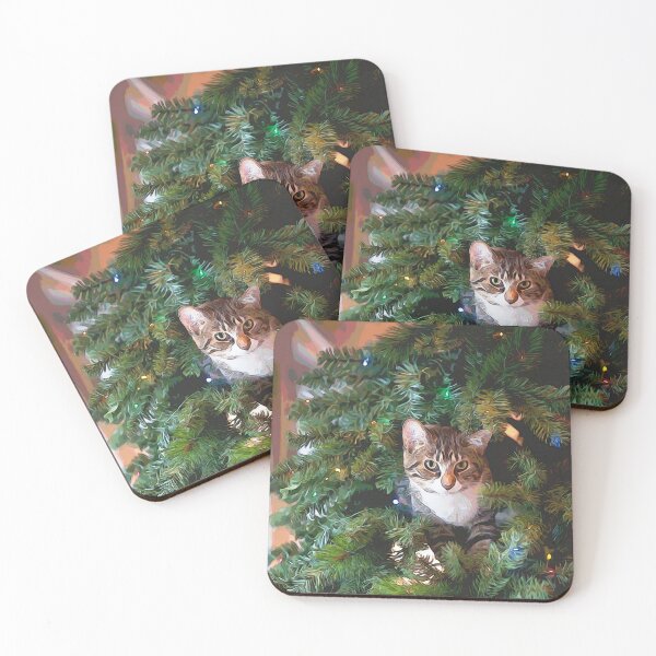 Item preview, Cat in Christmas Tree designed and sold by Gordon Nelson.