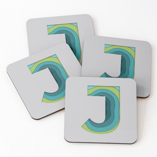 Item preview, Papercut Alphabet -  J - Green Blue designed and sold by AuroCreatives.